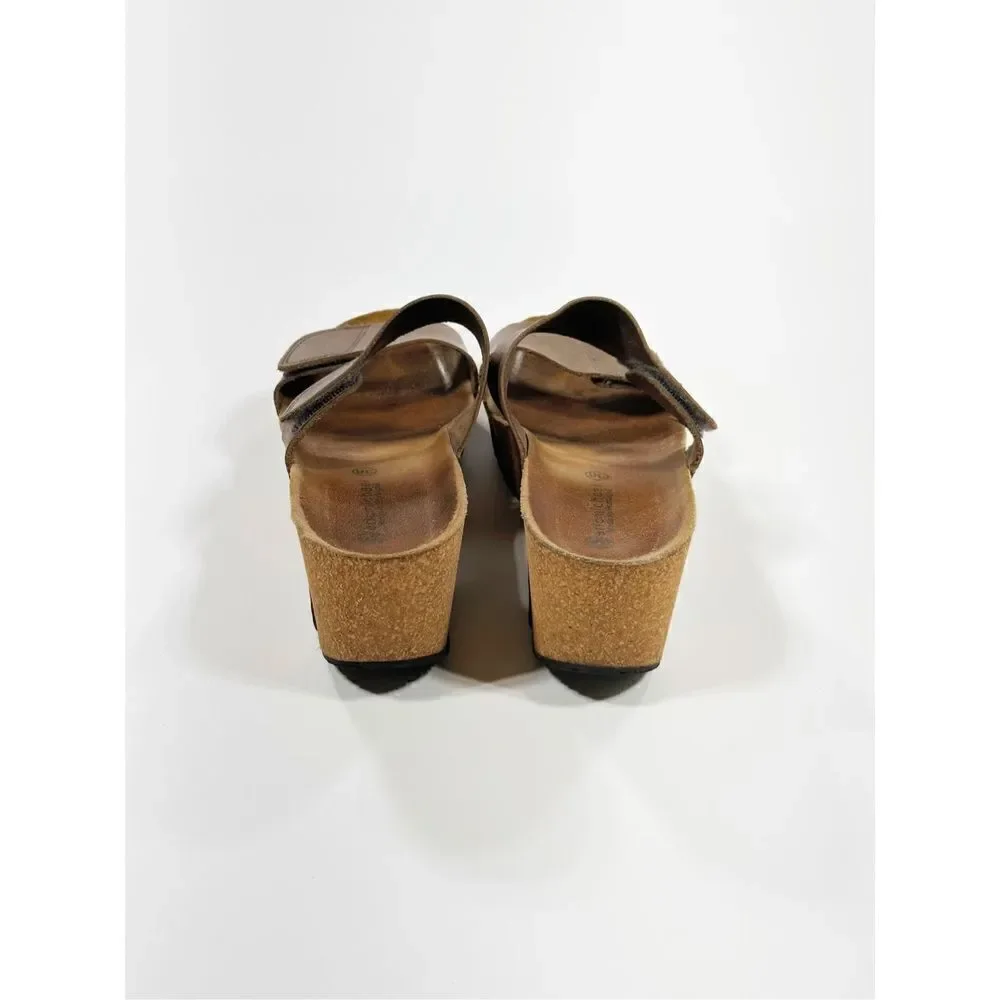 Lola Sabbia Eric Michael cork platform leather strappy sandal 38